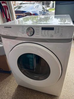 Samsung Electric Dryer 7.5-cu Ft Electric Dryer White Front Load