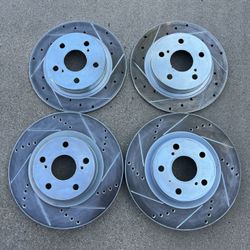 Toyota / Tc Scion Front and Rear Drilled / Slotted Brake Rotors Excellent Condition Fits Other Models