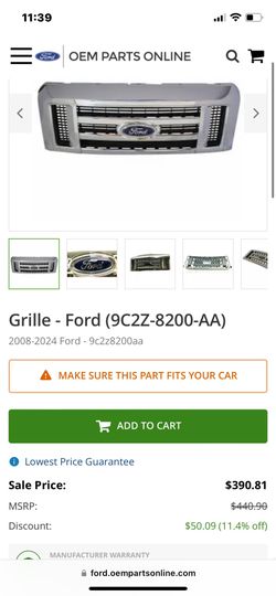 2008 -2024 Ford Grill