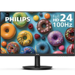 PHILIPS 24 inch Frameless Full HD (1920 x 1080) 100Hz Monitor, VESA, HDMI x1, VGA Port x1, Eye Care,