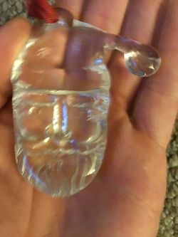 Santa Claus Glass Ornament