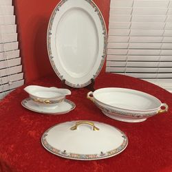 EPIAG THE VIENNA PATTERN LARGE OVAL PLATTER  18” 4PC CIRCA 1940’S