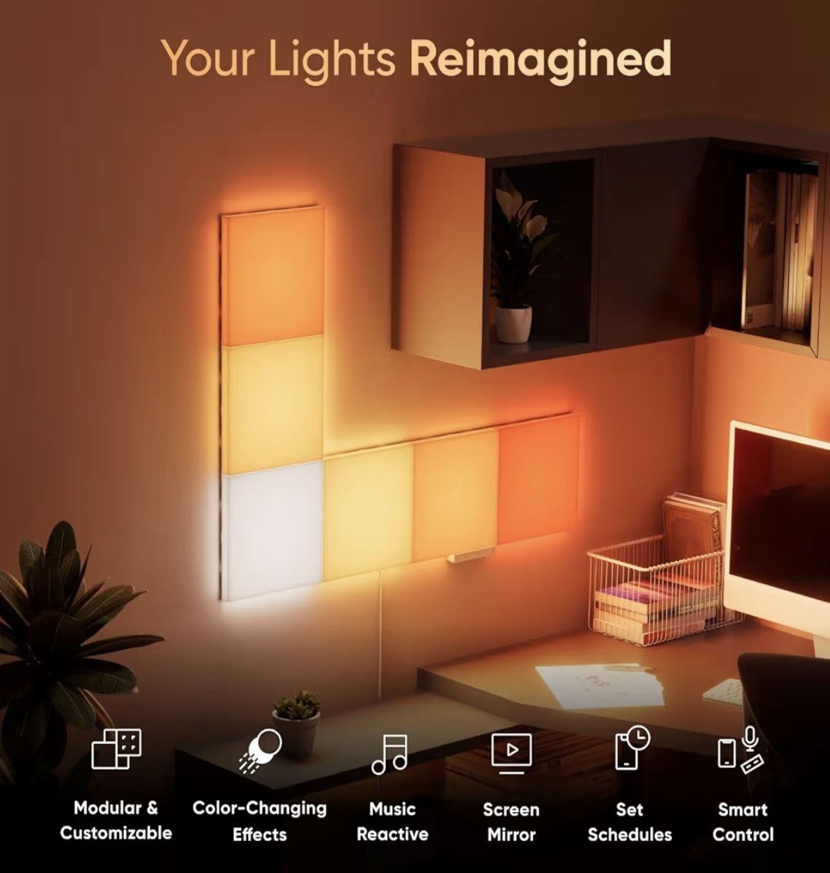 Nanoleaf Blocks LED Smart Lights - 11 Panels + Connectors + Plug ...