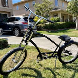 Electra Ghost Rider Chopper Cruiser Bicycle - Rare Discontinued Analog Model - Single Speed - Steel Frame - Black Chrome 