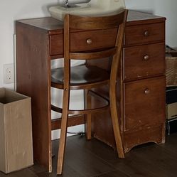 Wooden Desk And Chair