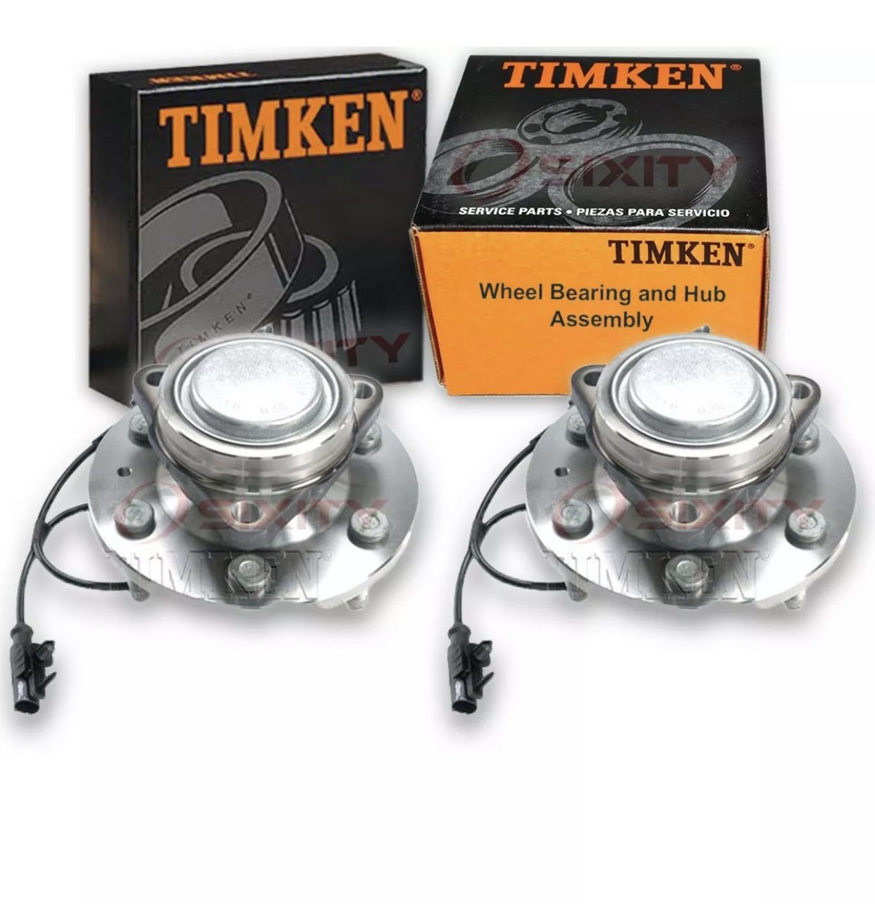 Timeken front pair wheel bearing and hub assembly for 2007-2014 Cadillac Escalade