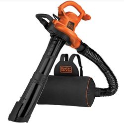 💨BLACK+DECKER 250MPH 400 CFM Corded  3-In-1 Leaf Blower Vacuum 