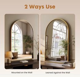 Gold Arch Vanity Mirror 36x24