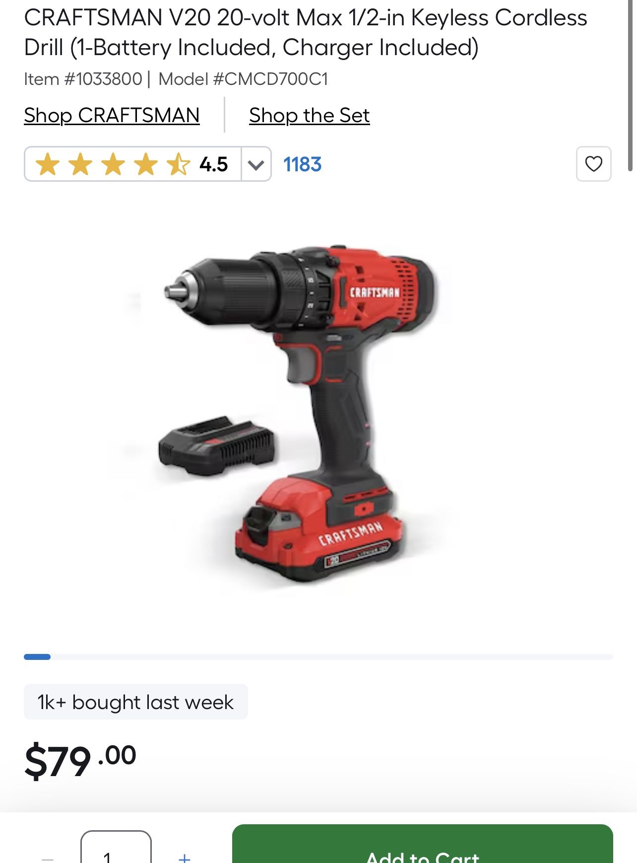 Craftsman Drill 
