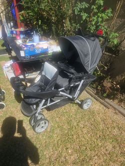 Double baby stroller