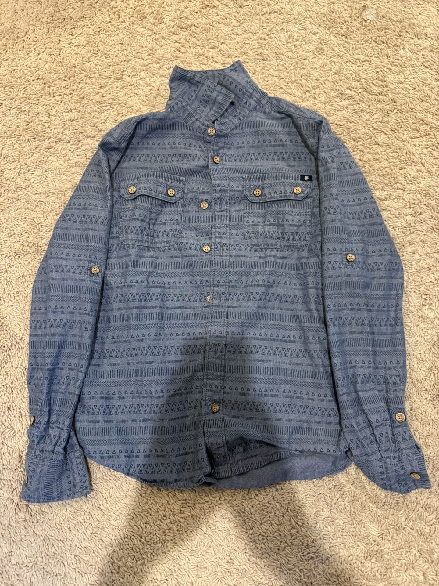Blue lucky brand dress shirt