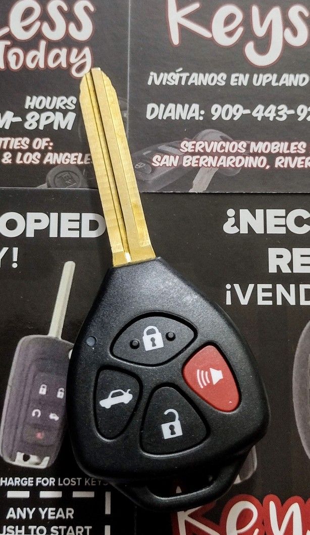 $100 in Pomona/Upland | 2005-21 Toyota or Scion Head Key & Remote Copy (Camry, Corolla, RAV4, xB, xD, TC, 4Runner, Avalon, Highlander)