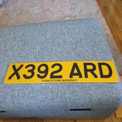 Maserati Uk License Plate (Single)