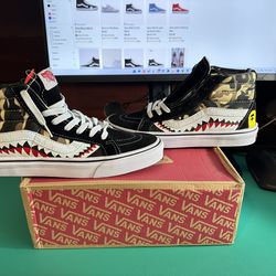 Vans Sk8 Hi Men Size 10 Bape Custom Old Skool