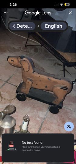 Hand made toy about 12 inches high and 13 inches long wooden vintage horse