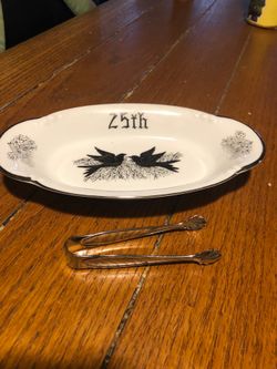 Vintage 25th Anniversary Radish Dish