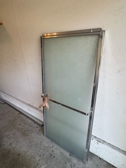 Sterling Deluxe Framed Sliding Shower Doors - Rain Glass (Complete Kit)