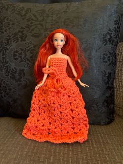 doll with handmade dress