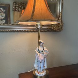 Vintage Victorian Lady Lamp (16 1/2”h)