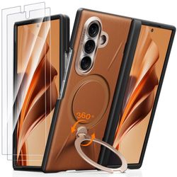 TORRAS Q3 VegSkin Leather Case For Galaxy Z Fold 8 Ultra With Magnetic Stand