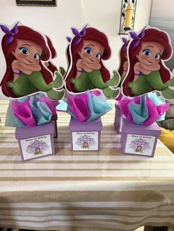 Little Mermaid Birthday Party Centerpieces $12 EACH 