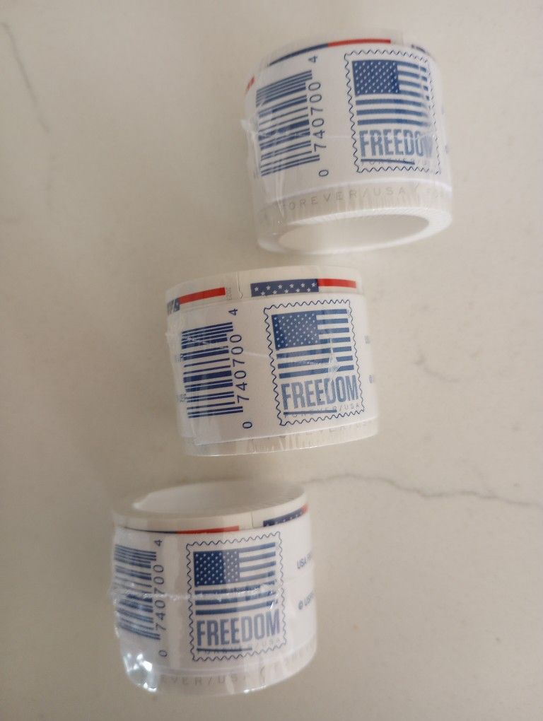 3 Sealed Rolls of Forever Stamps, $219 Retail, Save 50%