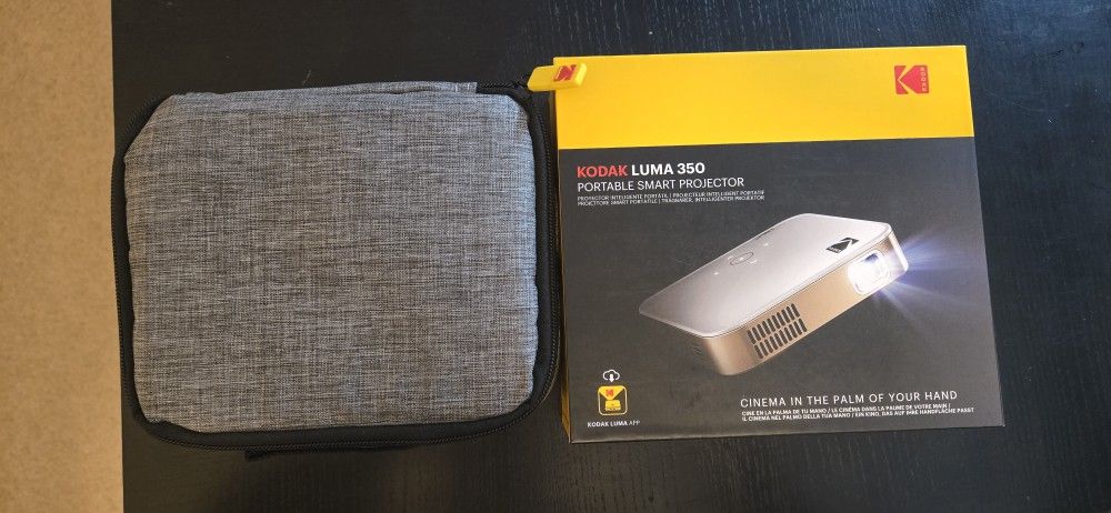 Kodak Luma 350 Smart Portable Projector – Rechargeable Wi-Fi Video Projector with Android OS, Screen Mirroring, Remote Control & Luma App