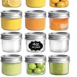 4oz Mason Jars, Set Of 16 (Unopened Box)