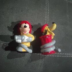 Micky Mouse And Pluto Salt And Pepper Shakers 