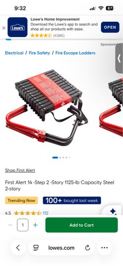 2 story fire escape ladder