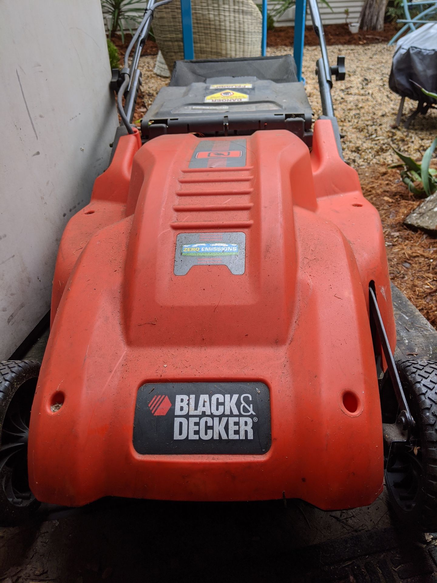 Black and Decker electric lawn mower