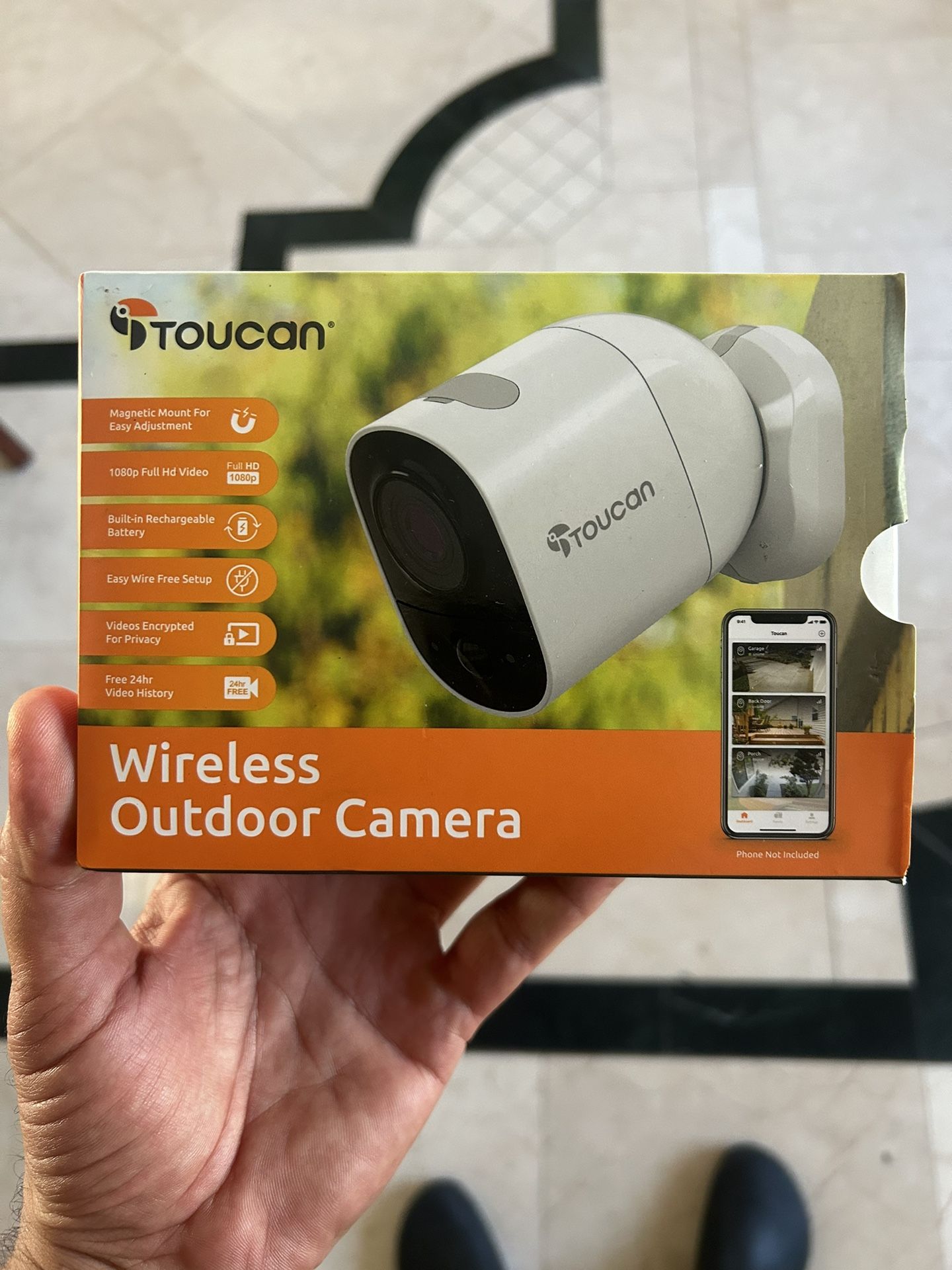 TOUCAN 1080P Wireless Outdoor Waterproof Night Vision Camera,