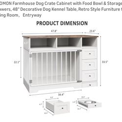 Dresser with dog cage