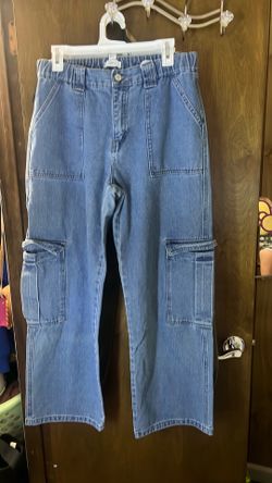 Dark wash cargos