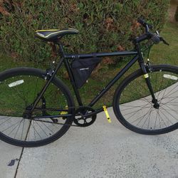 700c Black Yellow 6KU Fixie Bike Bicycle Street Exercise Kenda 2