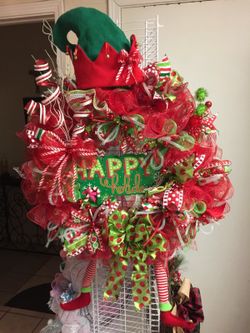 XL Elf Xmas wreath