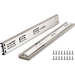 16 Inch Soft Close Drawer Slides Full Extension Ball Bearing Cabinet Rails Heavy Duty Drawer Runners with Screws 12 Pairs New Drawer Track Glides for 