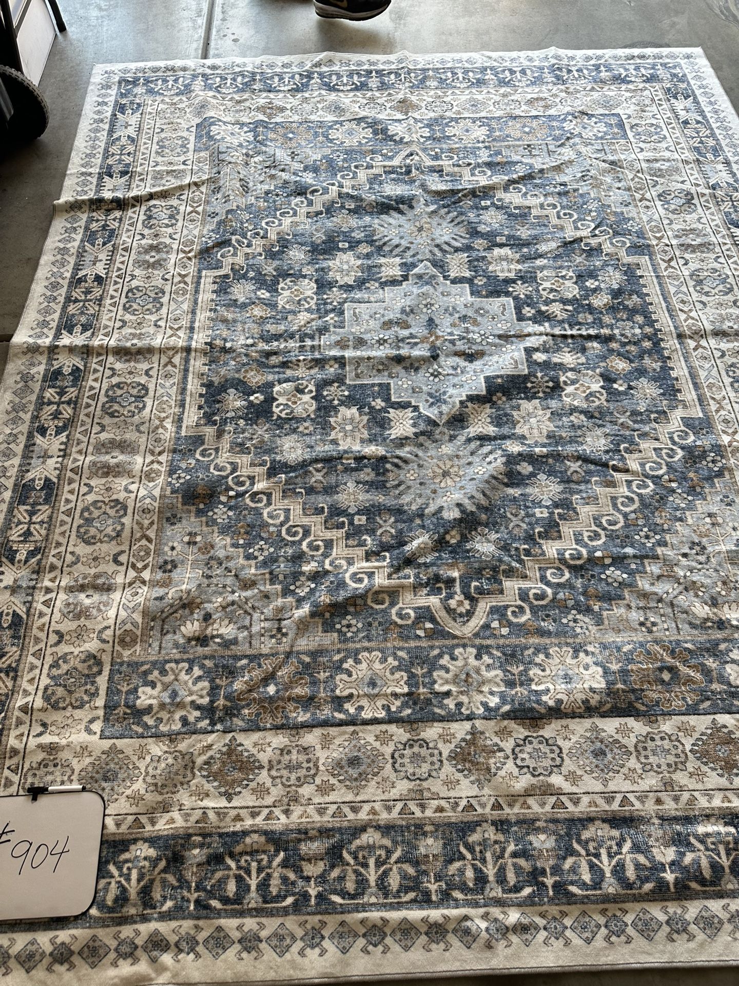 RUG. #904, Blue/Tan/Floral 8x10 Rugs & Carpets