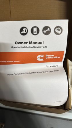 Power command universal annunciator (contact info removed)
