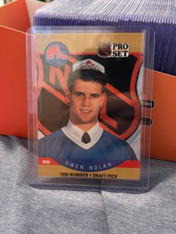 1990-91 Pro Set Owen Nolan #1 Draft Pick Hockey Card #401 Quebec Nordiques ROOKIE