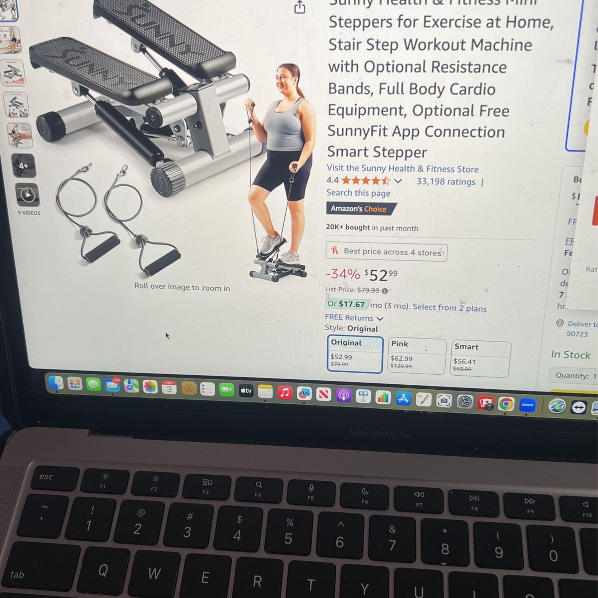 (Like New)Sunny Health &Fitness Mini Steppers For Exercise at Home