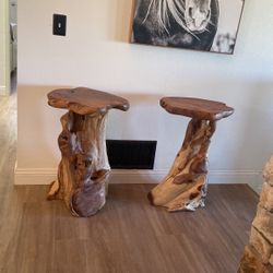 Gorgeous, Carved Wood Stools
