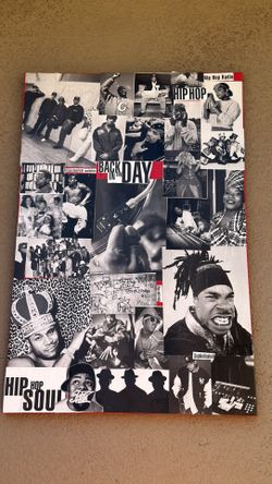 vintage 90s hip-hop and rap collage art poster 36x24