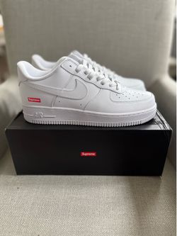 All White Nike x Supreme Air Force 1s