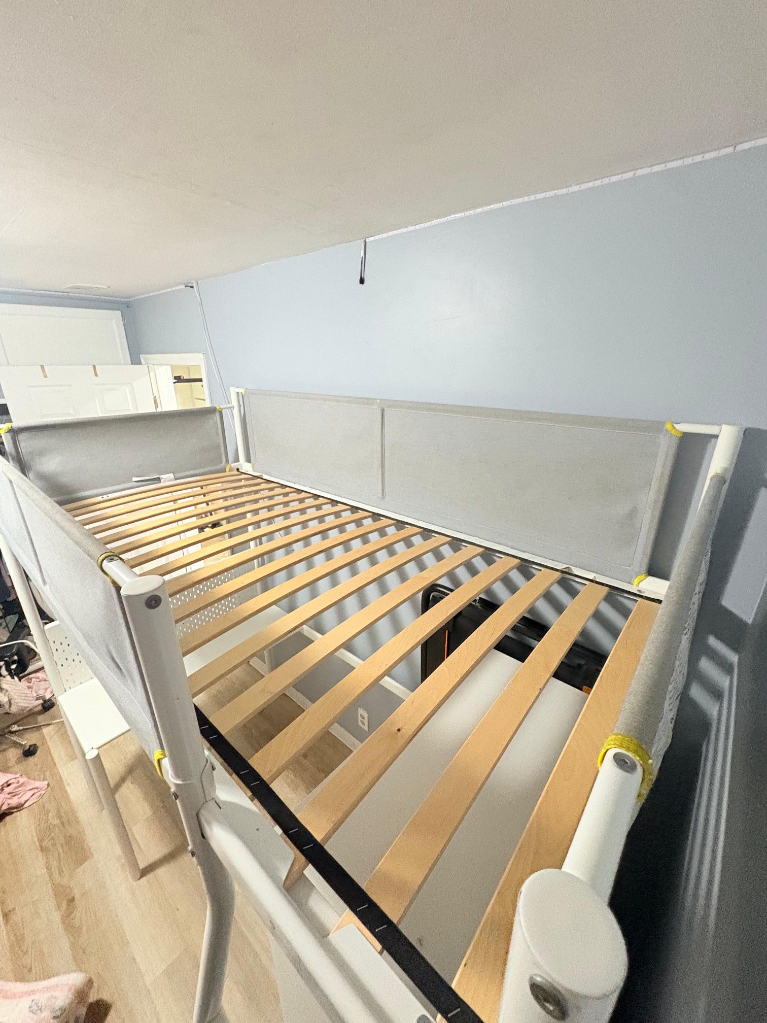 Ikea White Loft Bed(twin) With Attached Desk and Matress