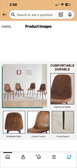 Brown modern chairs