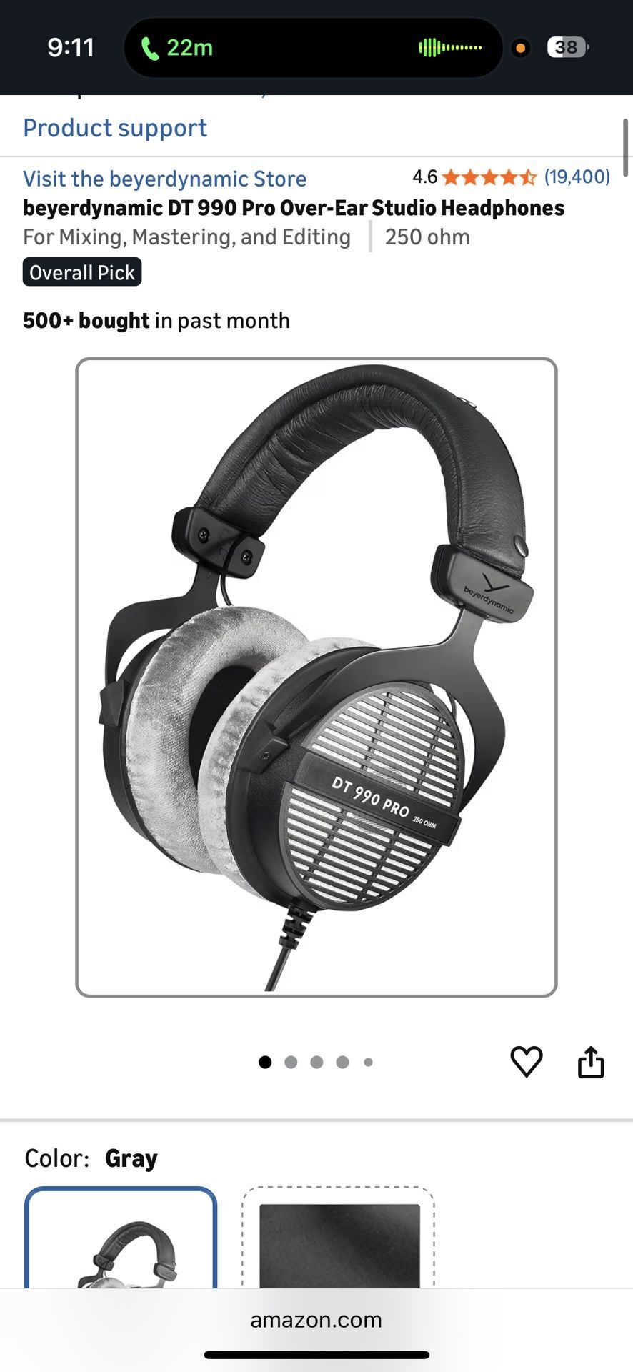 beyerdynamic DT 990 Pro Over-Ear Studio Headphones
