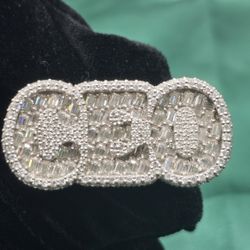 VVS D Moissanite “CEO” Cluster Ring – 925 Sterling Silver 