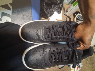 Blu White And Black Nike Shoes