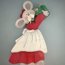 Hand  Painted Wooden Mouse